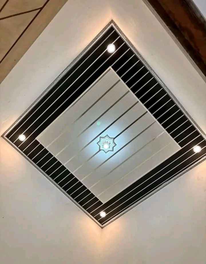 Plafon Pvc Motif Kayu Cream
